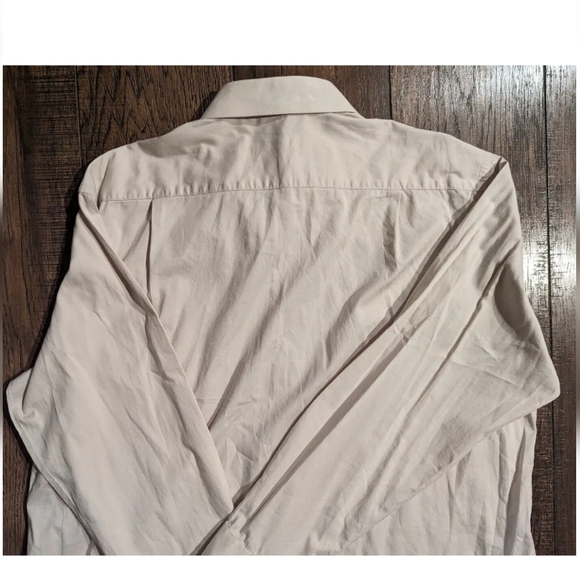 Calvin Klein Mens Dress Shirt Taupe 18 1/2 36/37 Slim Tall Stretch Non-Iron. - Picture 14 of 16